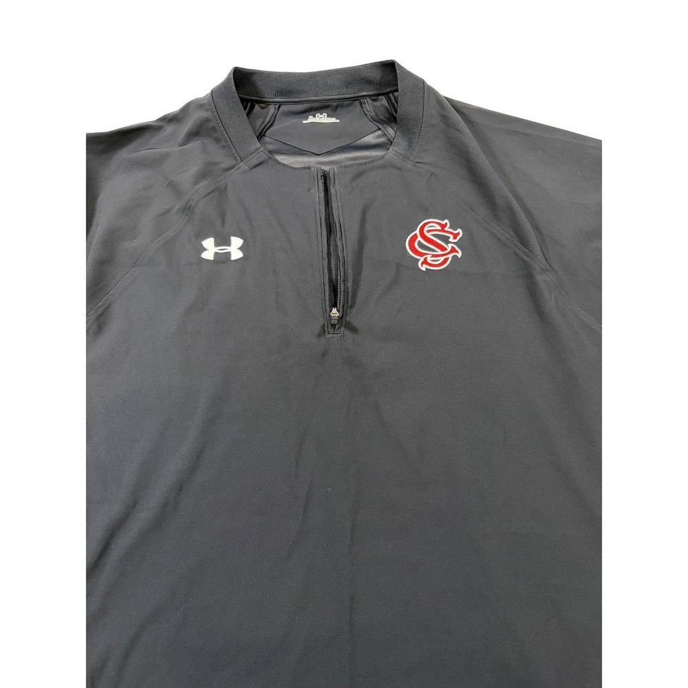 Under‎ Armour South Carolina Gamecocks Quarter Zip Windbreaker Black Mens 2XL